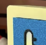The front is placed above the frame